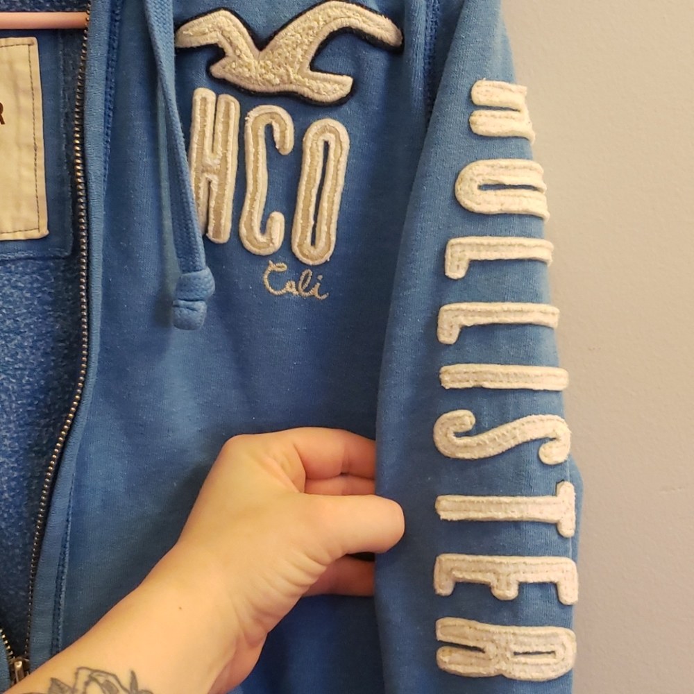 🔥 blue Hollister zip up - Picture 3 of 5